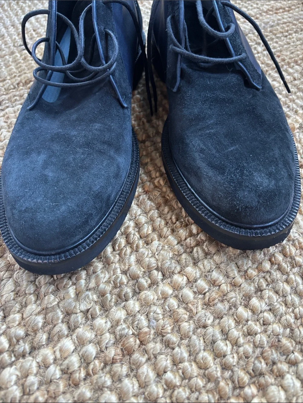 Ermenegildo Zegna Navy Suede Chukka Boots